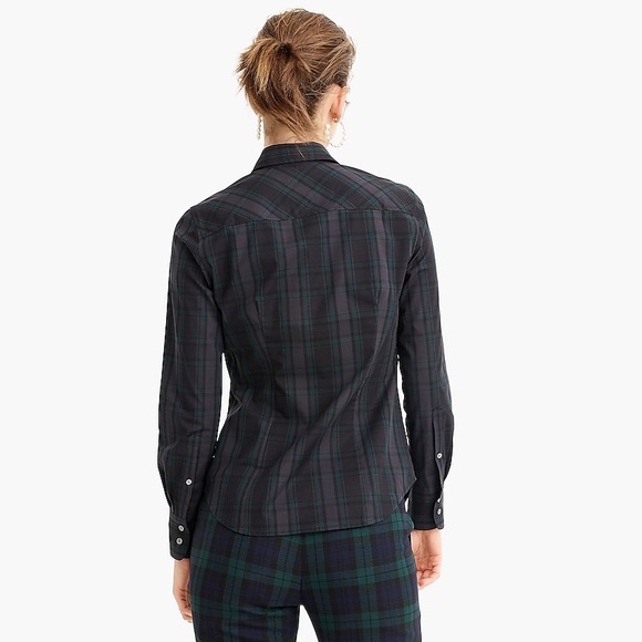 8T J. Crew Slim Stretch Perfect Shirt Blackwatch - Picture 6 of 6